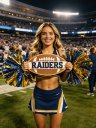 Personalized Football Cheer Pom Sign Custom Football Spirit Stick